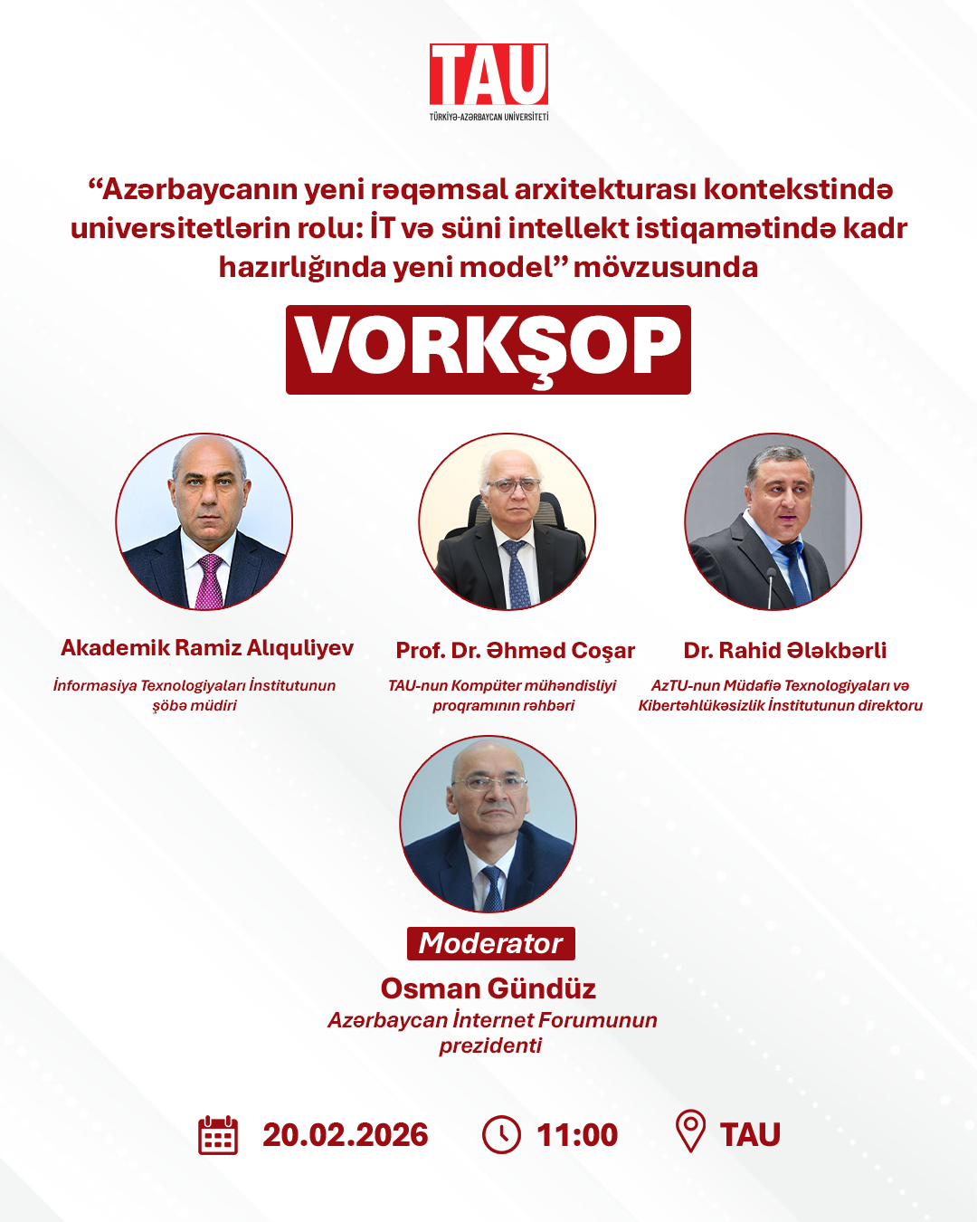 Türkiyə-Azərbaycan Universitetində vorkşop keçiriləcək