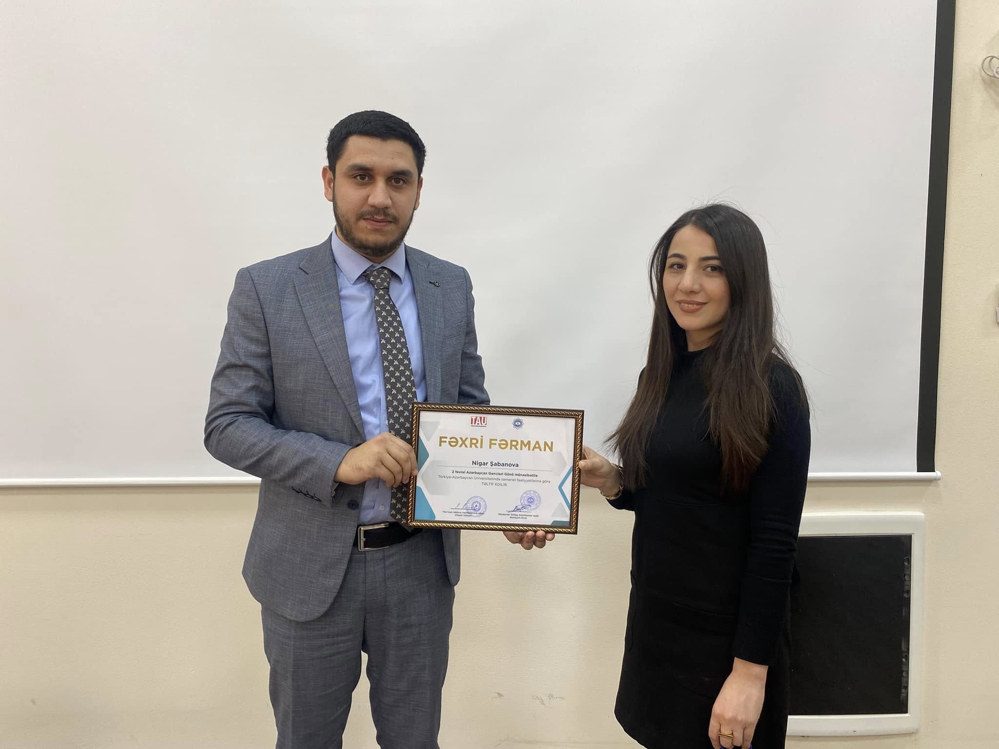 TAU əməkdaşları və tələbələri Azərbaycan Gəncləri Günü münasibətilə mükafatlandırılıb