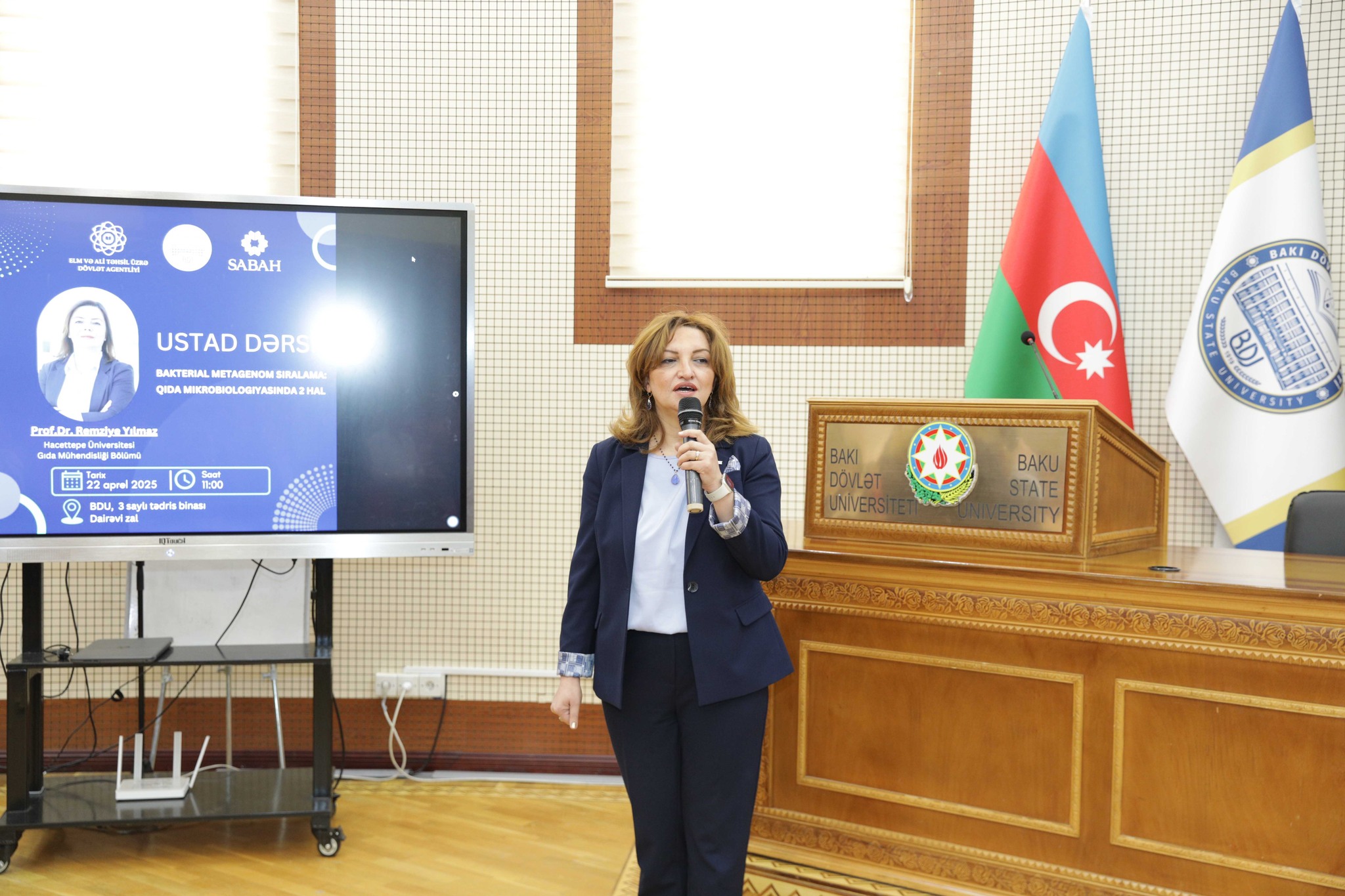 Türkiyə-Azərbaycan Universitetinin professoru BDU-da ustad dərsi keçib